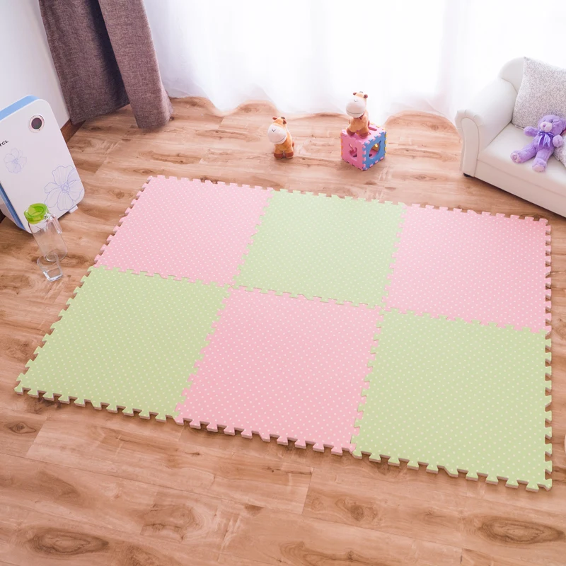 Meitoku Pastoral style film covered foam floor mats,children Climbing