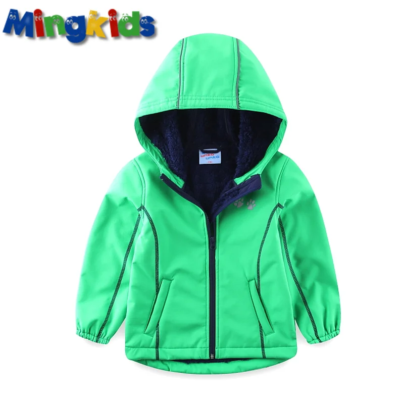 New UmkaUmka by Mingkids High quality windbreaker jacket for boys waterproof with fleece lining Soft Sh