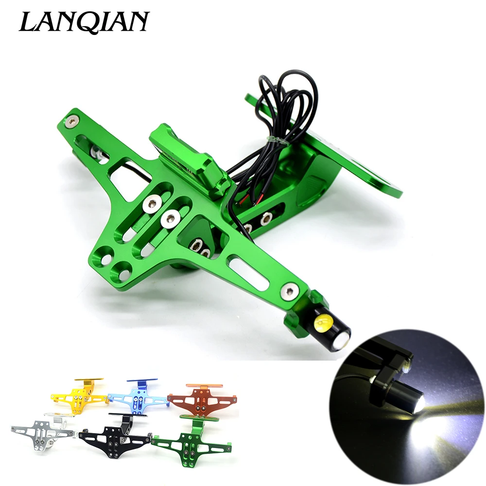 

Motorcycle Adjustable License Number Plate turn sigals Bracket For Kawasaki Z750 Z800 Z1000 Z1000SX ER6N/F ninja 250R/300