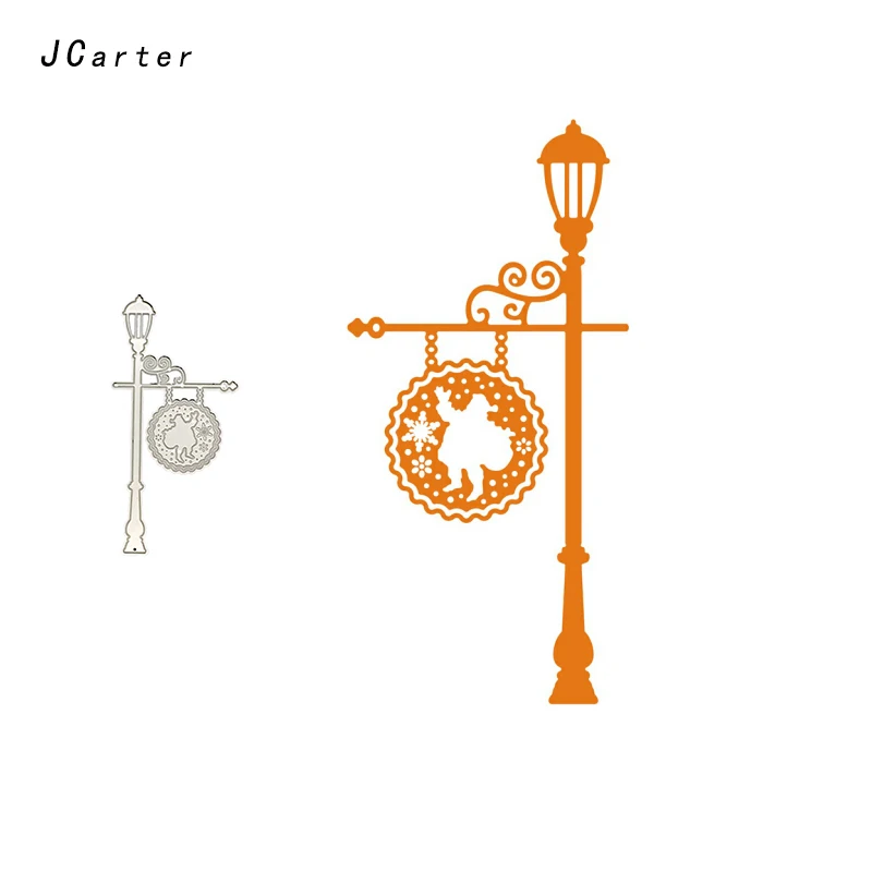 

JC Shadow Under the Street Light Metal Cutting Dies for Scrapbooking DIY Embossing Folder Cards Handmade Album Stencil Crafts