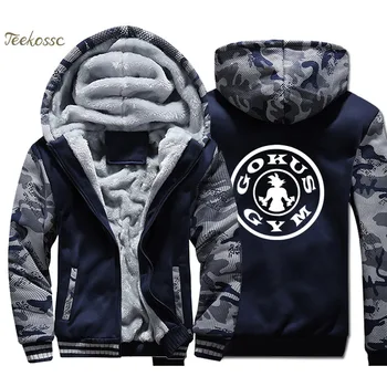 

Dragon Ball Hoodie Men Gyms-Clothing Hooded Sweatshirt Coat Winter Warm Fleece Thick Harajuku Musclefitting Jacket Bodybuilding