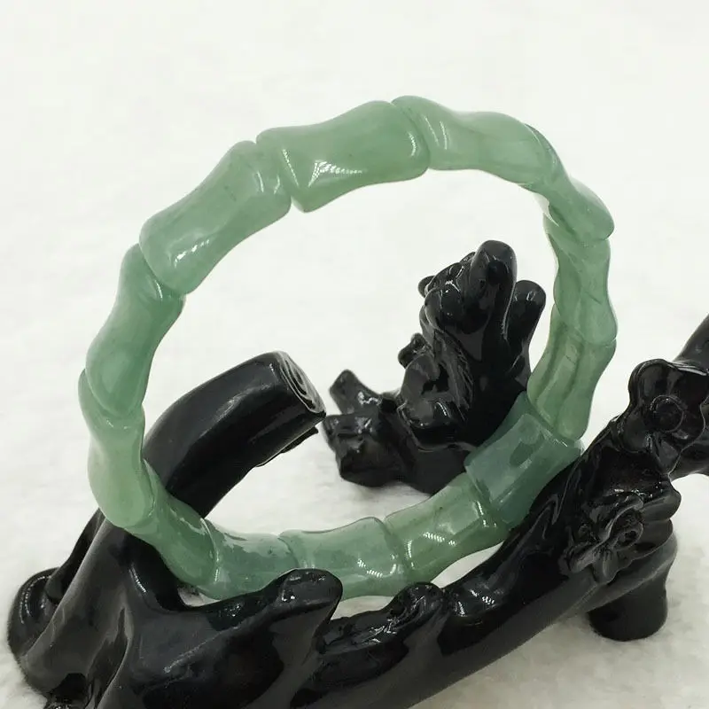 

FREE SHIPPING>>>@@ A-07 Adjustable Vintage 100% Natural Green Aventurine Jade Gems Bracelet Bangle NEW