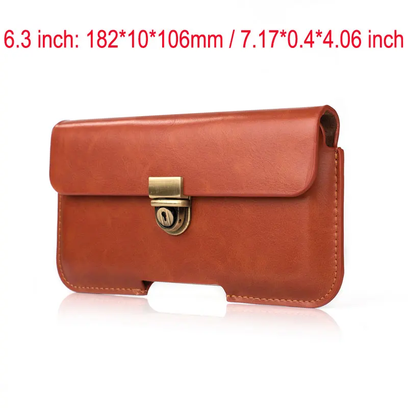 YIANG маленькая поясная сумка для мужчин, модная поясная сумка, сумки для мобильного телефона из искусственной кожи, чехол для телефона, повседневная поясная сумка 4,7~ 6,3 дюймов - Цвет: 6.3 inch Brown