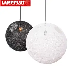 Lampplus современный американский творческих село из ротанга Книги по искусству льняная нить шар подвесной светильник Droplight потолочный