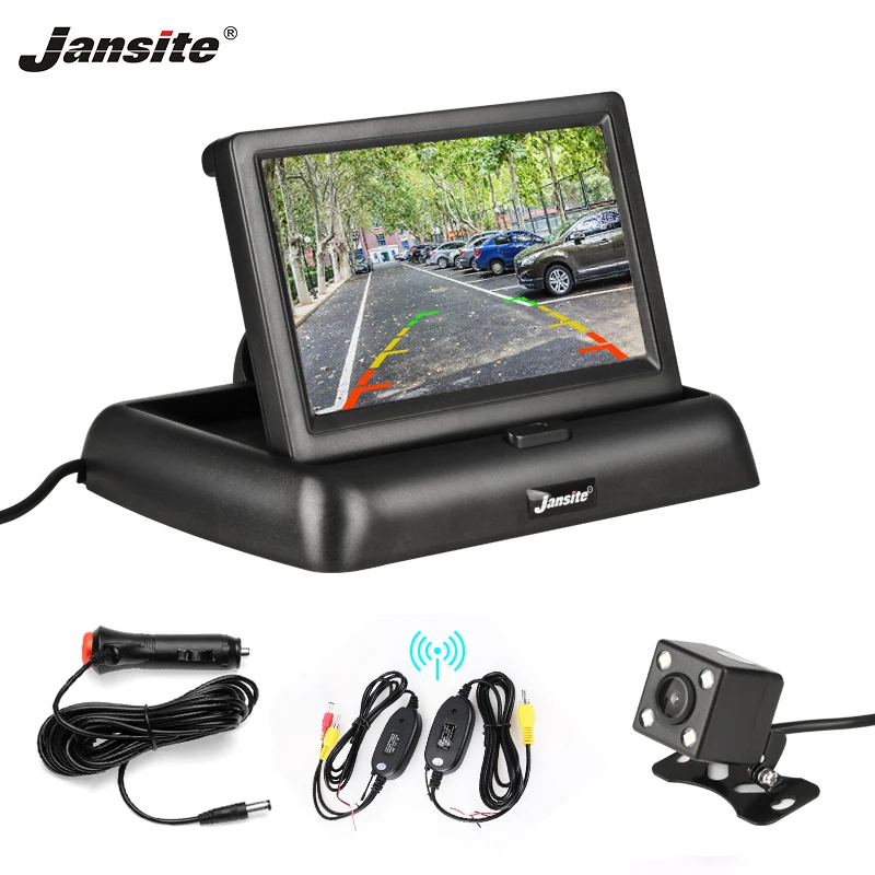 

Jansite 4.3" Wirless Car Monitor TFT LCD Car Rear View monitor Display Parking Rearview System with Backup Reverse Camera for RV