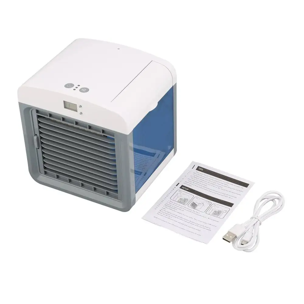 

Digital USB Air Conditioner Humidifier Space Easy Cool Convenient Air Cooler Portable Fan Purifies for Home Office cooling