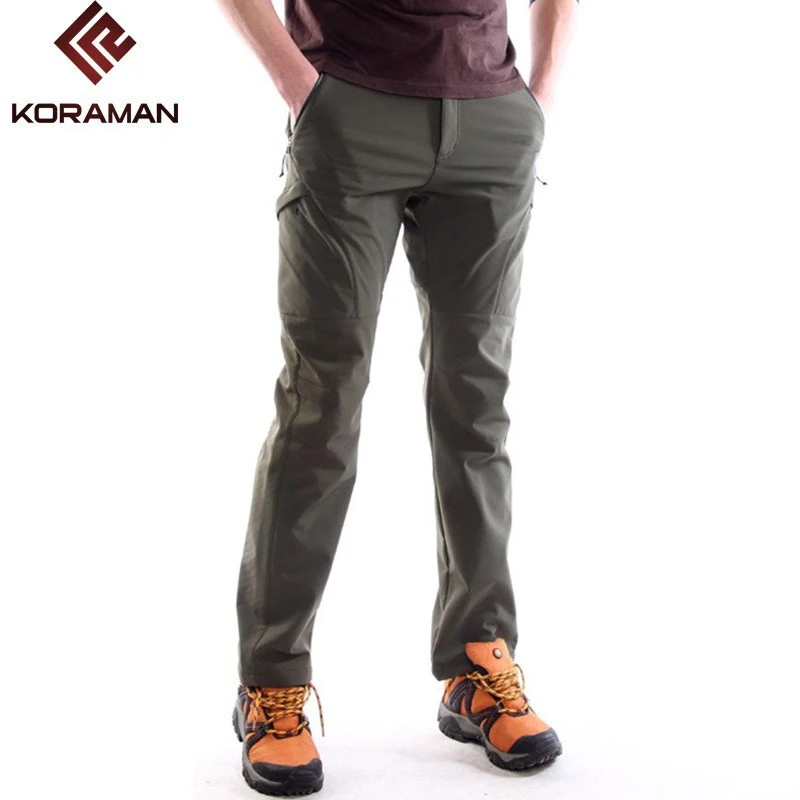 Men Outdoor Hiking Camping Pants Waterproof Cotton Breathable Sports