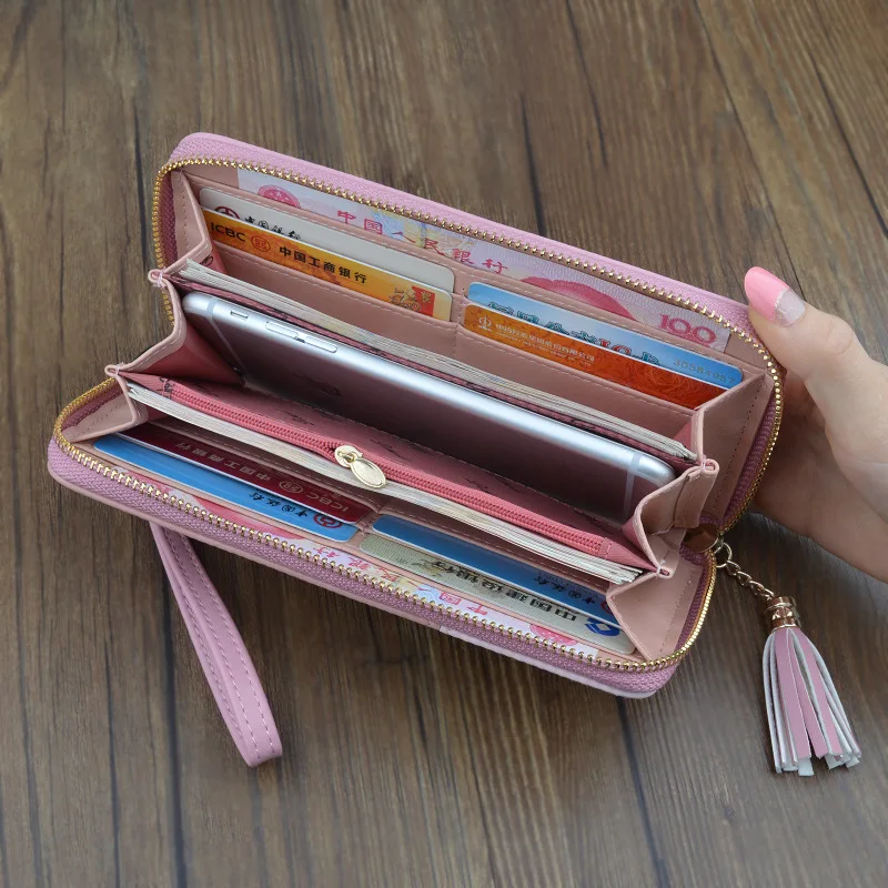 2019 Leather Women Wallet Tassel Long Wallets Fashion Wallet Female Girls Phone Pocket Purse Card Holder Long Clutch Coin Purse 2019 Leather Women Wallet Tassel Long Wallets Fashion Wallet Female Girls Phone Pocket Purse Card Holder Long Clutch Coin Purse