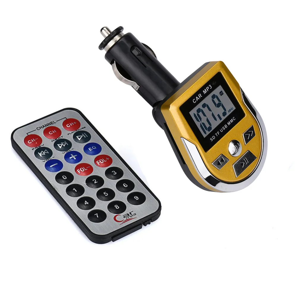 

Car Mp3 Player 87.5mhz-108.0mhz LCD Car MP3 MP4 Player Wireless FM Transmitter Modulator SD/ MMC Card w/ Remote APR03