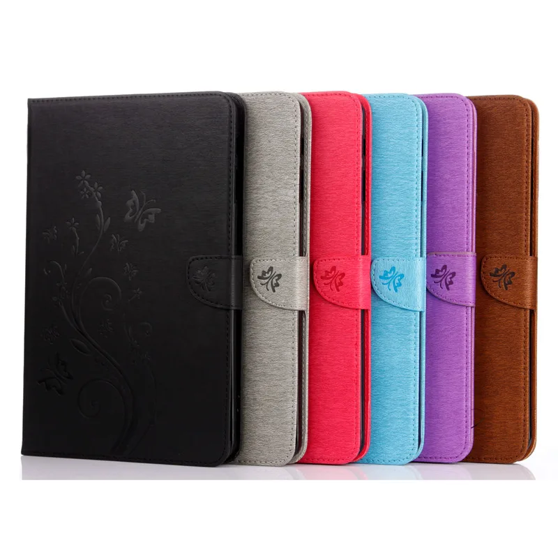Printing Magnetic Wallet Smart Tablet Case For SAMSUNG Galaxy Tab A A6 10.1 P580 P585 Butterfly Embossed Flip PU Leather Cover (6)
