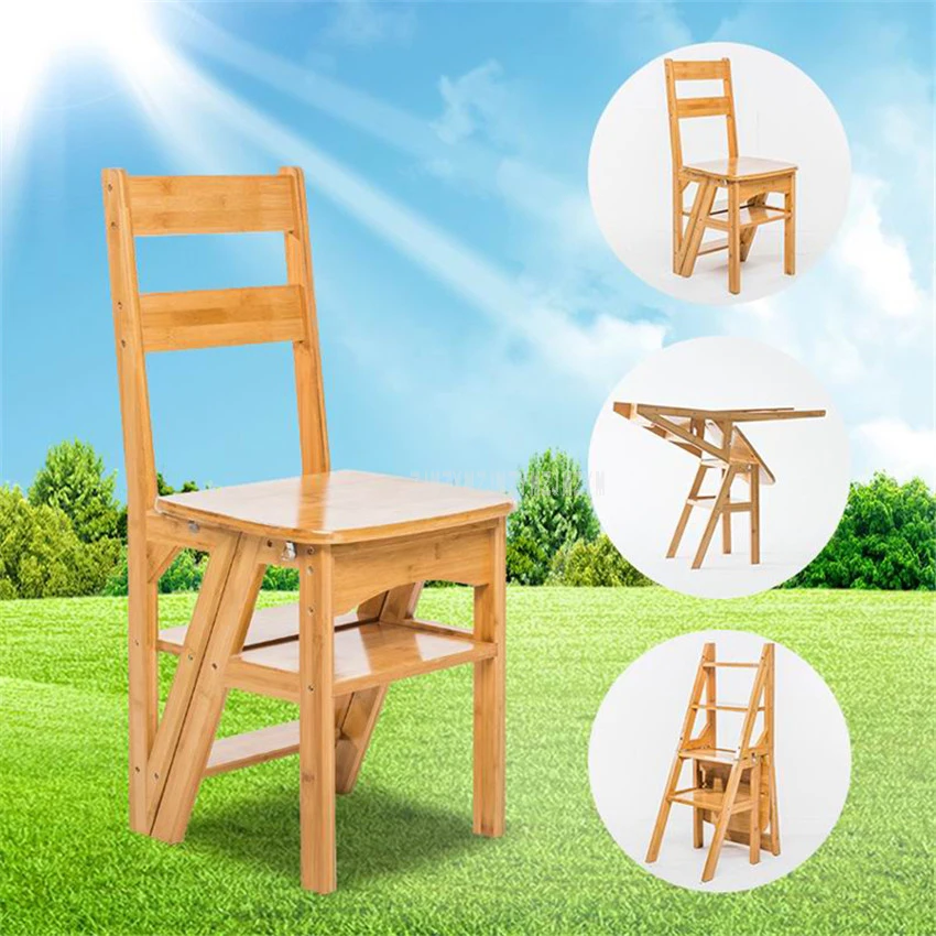 

Modern Creative 4 Function Use Solid Wood Baby Feeding Dining Chair 4 layer Lunch Chair Seat 4 Layer Ladder Stair Wood Chair