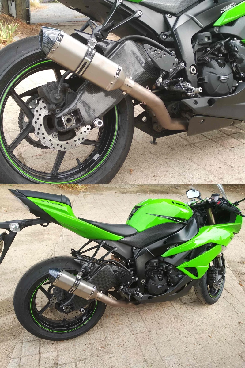 Sclmotos-мотоцикл глушитель средней трубы разъем адаптера подходит для Kawasaki Z750 Z800 Z1000 ZX6R ZX10R без выхлопной трубы