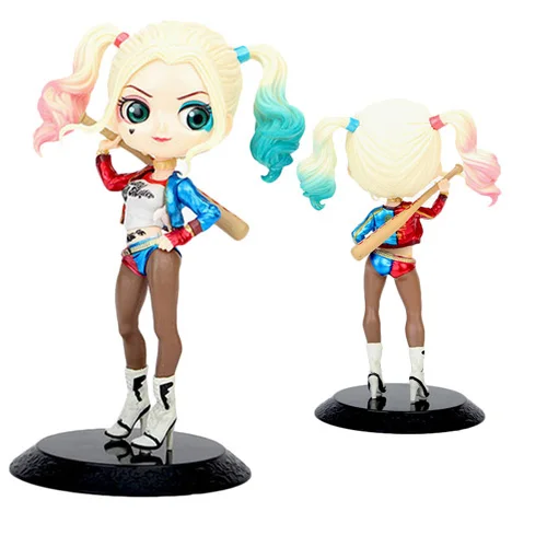 Wonder Woman Harley Quinn супергерой ПВХ Фигурки DC Comics Джокер Q posket модель куклы детские игрушки для детей 15 см - Цвет: Harley Quinn