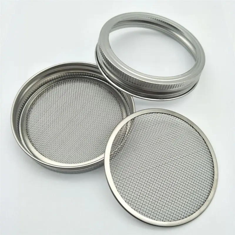 

Seed Sprouter Germination Cover Kit Sprouting Mason Jars with Stainless Steel Strainer Lids Stainless Steel Germinator Set