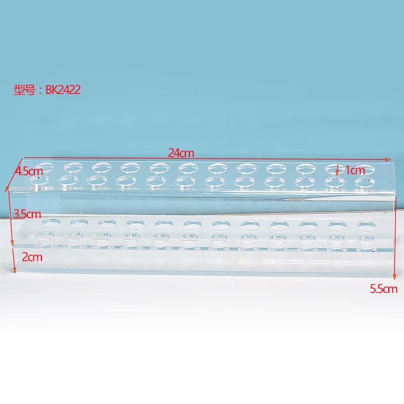 Прозрачный Акриловый Макияж Организатор 24 слотов карандаш для бровей держатель ручки подводка для глаз подставка для карандаша стойка полка Кисть для макияжа чехол для хранения