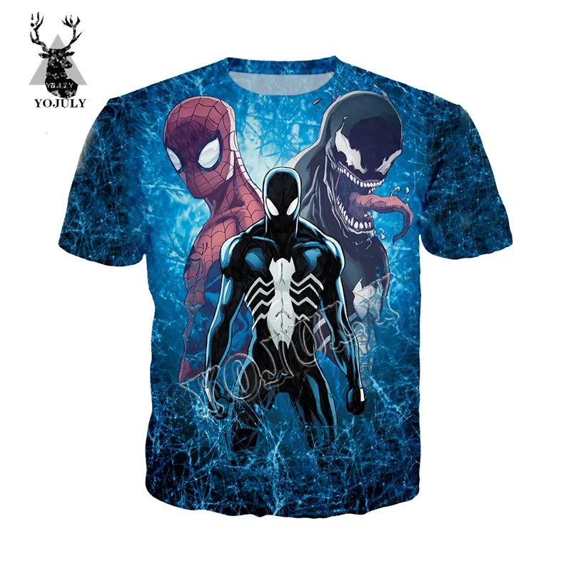 

YOJULY Superhero Spiderman Venom 3D Printed T-shirt Men/Women Casual t shirt/Sweatshirt Child Baby Hoodie Unisex Clothing A142