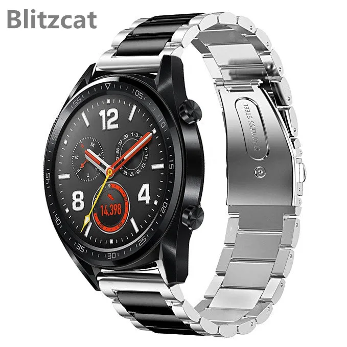 

For Huawei watch GT/honor magic/watch2 pro strap Metal bracelet smart watch band 22mm Stainless steel amazfit 2 Wristband