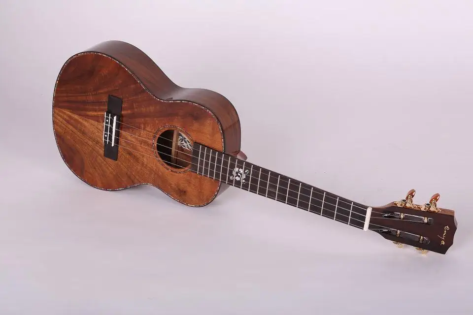 Enya Handmade Ukulele Concert/Tenor AAAAA solid Tiger-stripe Koa Body String Musical instruments Shipping time 8-13 days