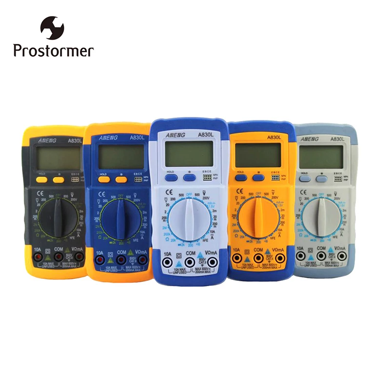 

Prostormer Digital Multimeter Portable multi meter AC/DC Ammeter Voltmeter Ohm resistance tester Backlight Handheld Multimeter