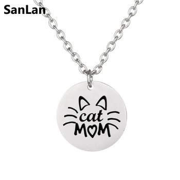 

SanLan 20pcs cat mom necklace mother's day gift