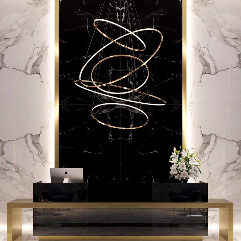  Modern Design Gold Housing minimalist round pendant light designer hanging light suspension gold ci - 33058104653