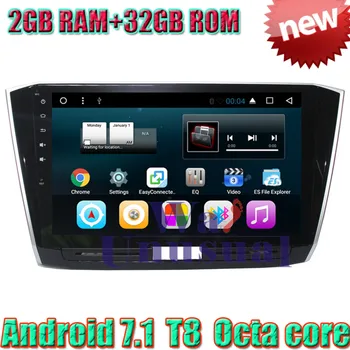 

WANUSUAL 10.1 Inch Octa Core 32G 2G RAM Android 7.1 GPS Navigation Radio Player For VW Passat 2016 With BT WIFI 3G 1024*600 Maps