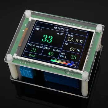 

1pc Durable PM2.5 Detector Module 2.8" LCD Display Air Quality Dust Sensor Tester Detecting Tools 85*65mm for Car Home Outdoors