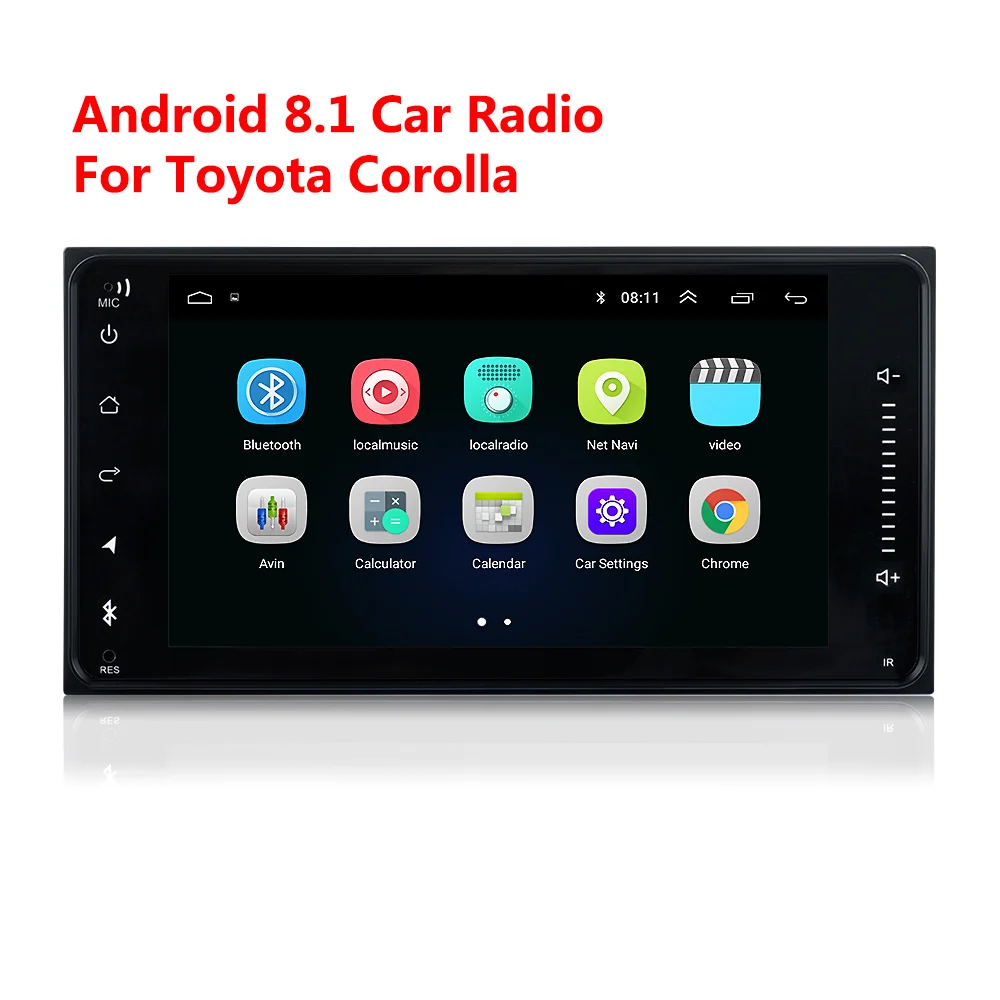 Android 8,1 Двойной Дин радио для Toyota Terios Старый Corolla Camry wifi Bluetooth gps навигация Универсальный Радио Емкостный - Цвет: only radio