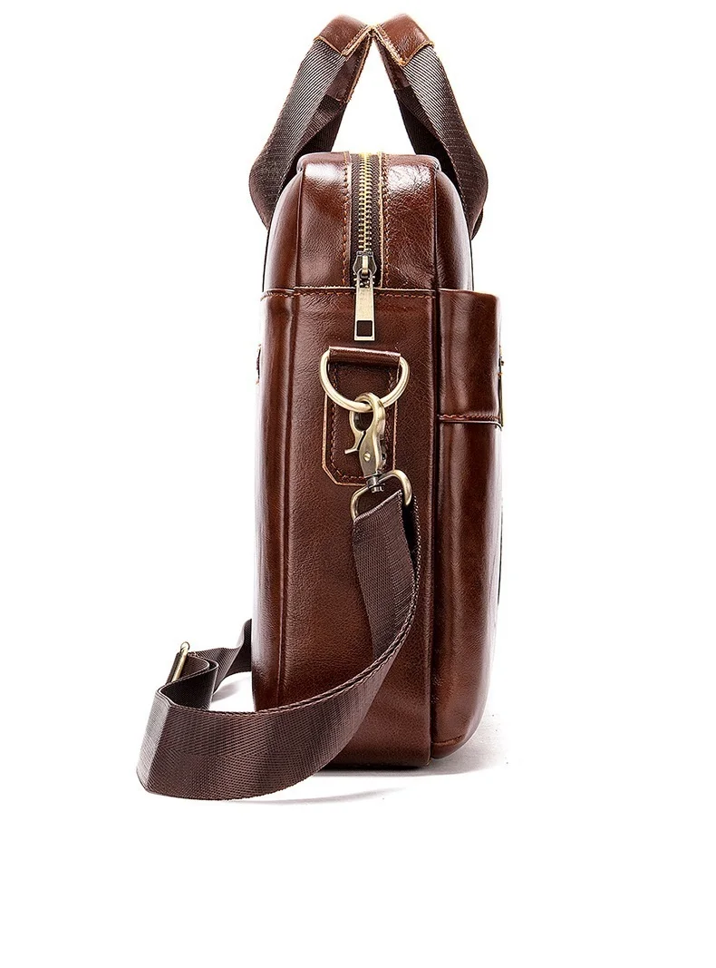 Винтаж Для Мужчин's портфели сумки для 14 ноутбук деловая сумка для мужчин высокое качество кожаные офисные на плечо Tote