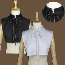 Красивый черный и белый кружевной воротник милая и поддельная рубашка воротник поддельные осенние дикие