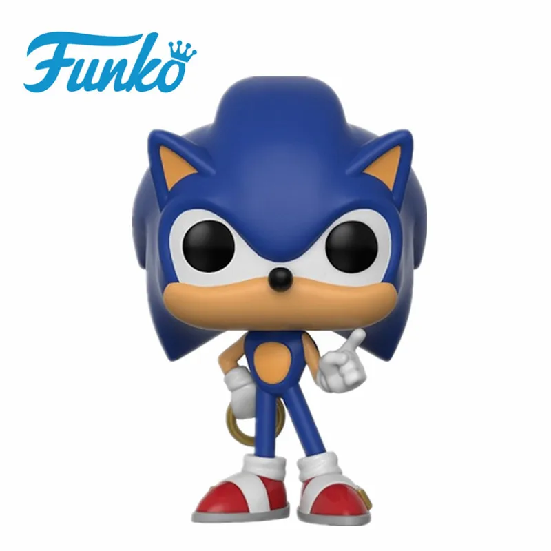 FUNKO POP SUPER SONIC виниловые куклы#283 Соник с кольцом/изумруд тень Коллекционная модель Фигурка Игрушки для подарка на день рождения - Цвет: Without Box-283