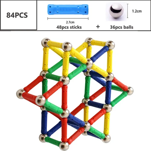 37-144 шт. магнитные дизайнерские строительные игрушки Магнитные стержни металлические шары моделирование и строительные блоки магнитные игрушки для детей Подарки - Цвет: Коричневый