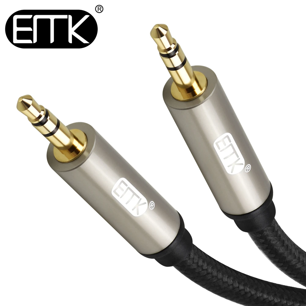 

EMK 3.5 Jack Cable aux cable Male to Male 3.5mm Audio Cable 0.5m 1m 2m 3m 5m aux headphone cable For iPhone Car computer Speaker
