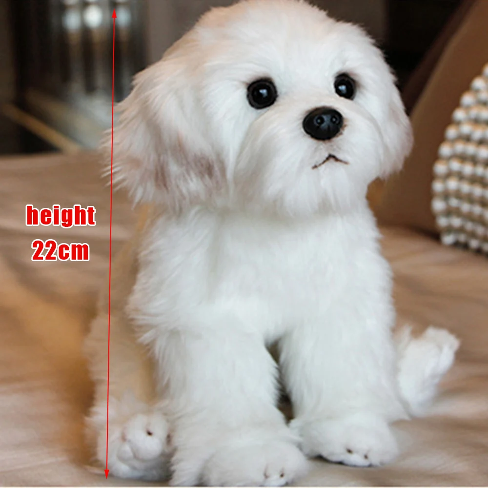 Fancytrader Realistic Simulation Schnauzer Tibetan Mastiff Shepherd Dogs Toys Decoration Doll for Kids size