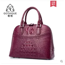 gete 2019 new Imported alligator skin handbag handbag leather fashion trend European and American style luxury lady bag big bag