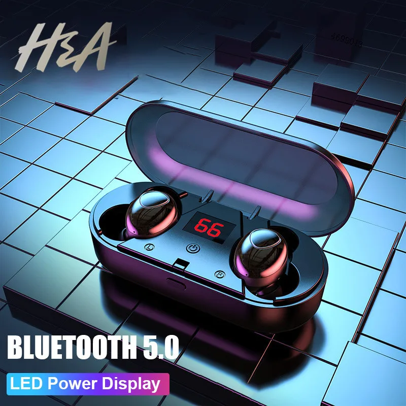 H&A TWS 5.0 Wireless Headphones Bluetooth Earphones Sports Earbuds 8D Stereo Headset Wireless Earphone For iPhone Xiaomi Headset
