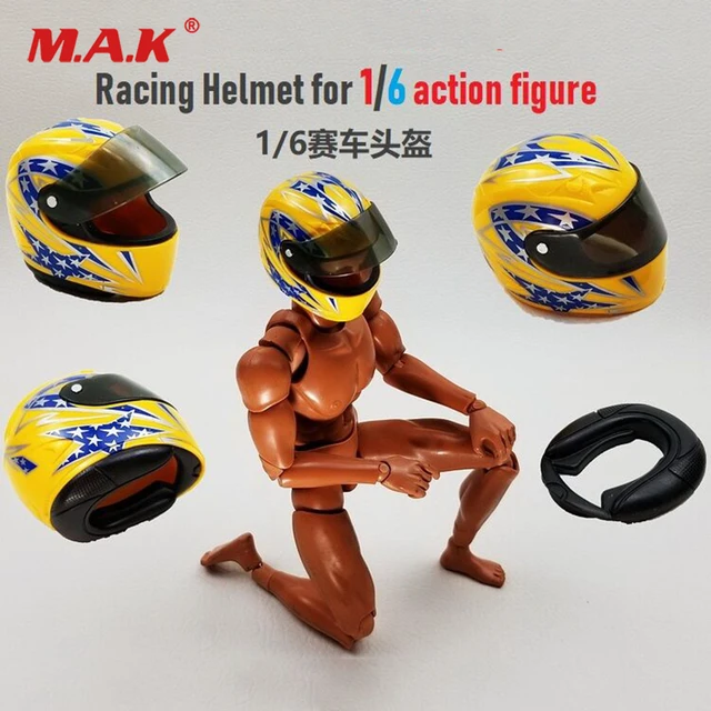 16 Racing Helmet for 1/6 Scale Action Figure Scene accessories Model