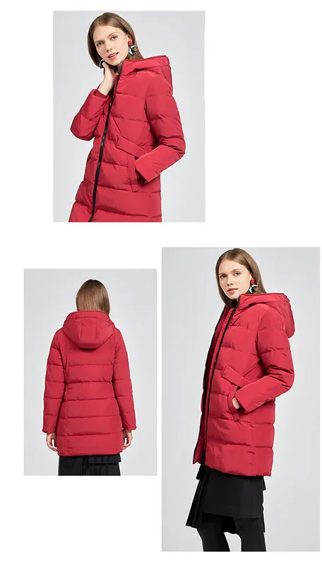 Down Jacket Women's Winter Parkas Long Down Coat 2018 Ladies Grey Duck Down Jacket Solid Hooded Coats Plus Size LZ961 (14)