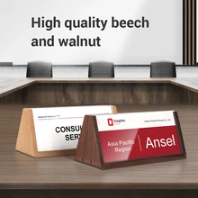 Офисный Настольный именной пластинчатый акриловый стенд для банковского работника Конференц-удостоверения личности держателя карты