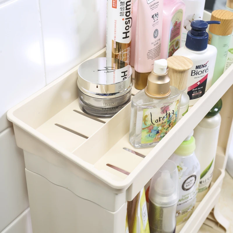 1pcs High Quality Gap Storage Rack Kitchen Movable Plastic