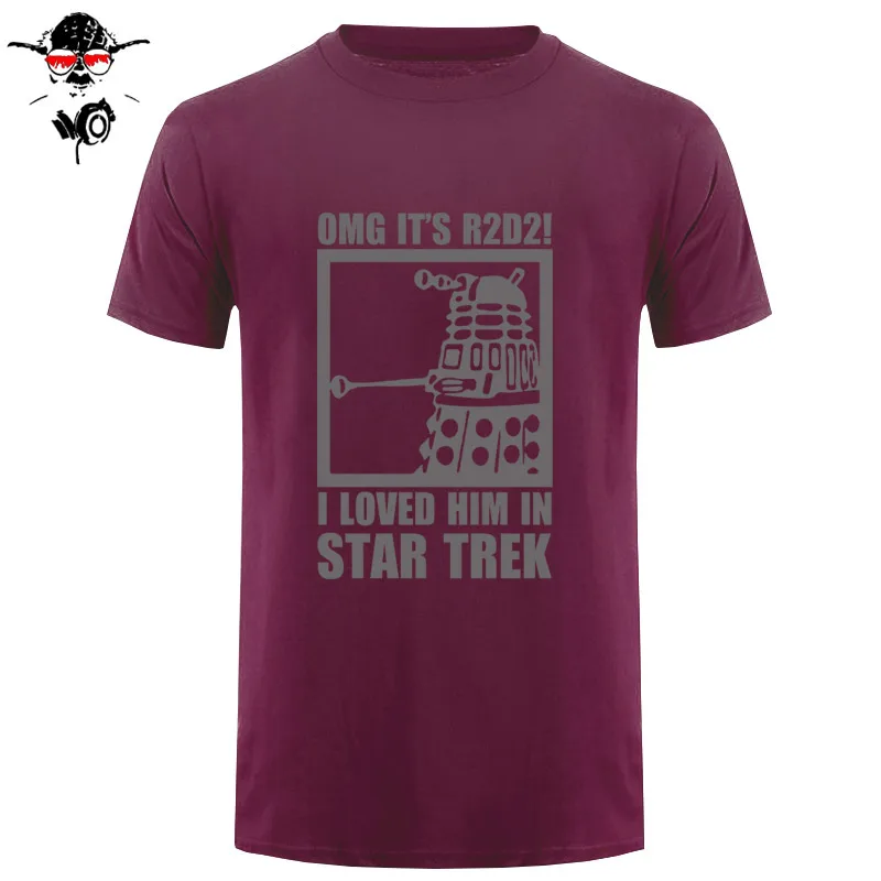 Новая летняя забавная футболка OMG It's R2D2 далек Звездные войны Dr Who Trek хлопковая футболка для мужчин - Цвет: 14