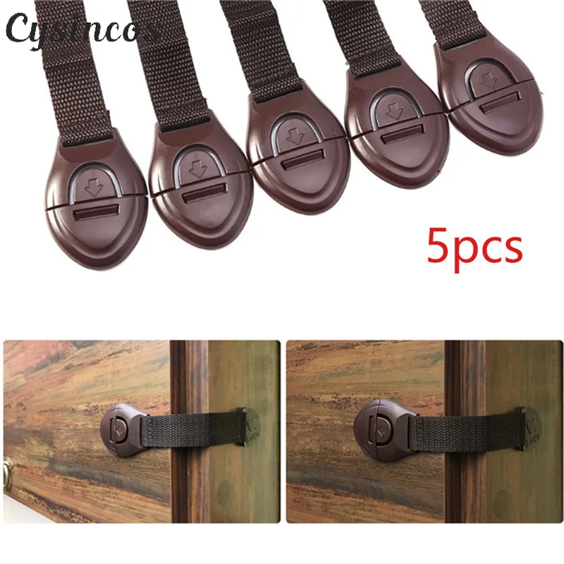 

CYSINCOS 5pcs/lot Cabinet Door Drawers Refrigerator Toilet Baby Safety Locks Kids Baby Locks For Children Kids Baby Safety Locks