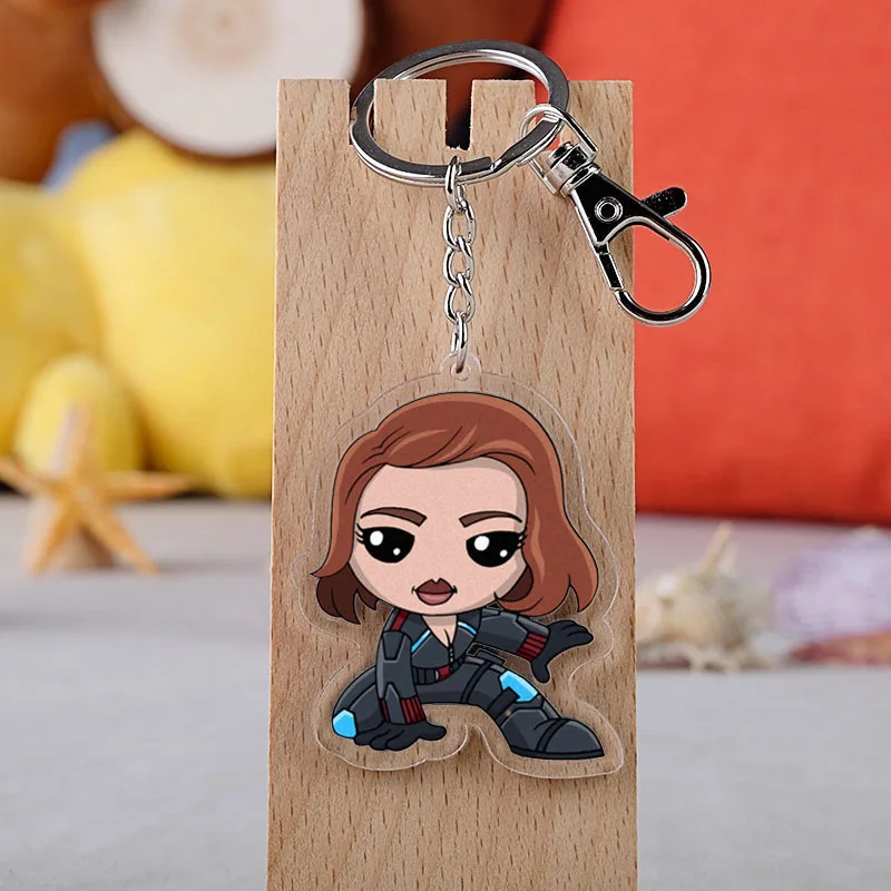 Мстители Капитан Америка танос Железный человек Тор черная Widow Hawkeye Халк пантера акриловый брелок прозрачный кулон брелок