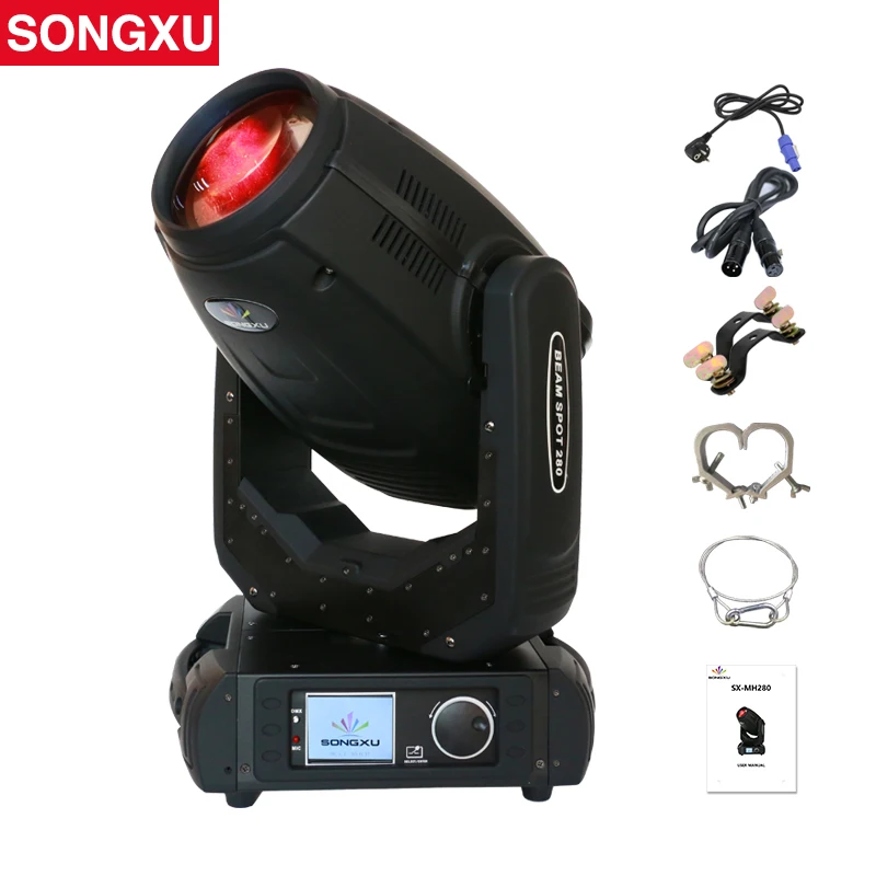 

280W Sharpy Beam Spot Wash Lyre 3in1 Moving Head Light Beam 280 Beam 10R Disco Nightclub Stage Light SONGXU/SX-MH280