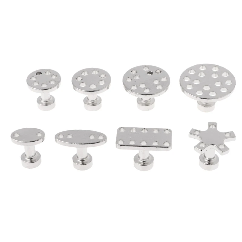 

8 Pcs Aluminum PDR Glue Pulling Puller Tabs For Car Body Paintless Dent Repair