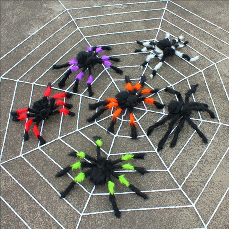 

Halloween Scary Party Scene Props Stretchy Cobweb Layout Spider Web Halloween Decoration Horror For Home Event Party Supplies