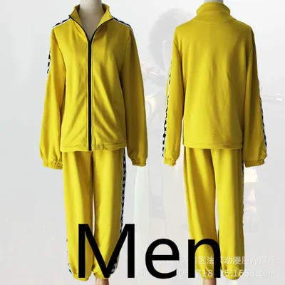  game PLAYERUNKNOWNS BATTLEGROUNDS cosplay PUBG Yellow sports clothes set Yellow clothes pants props