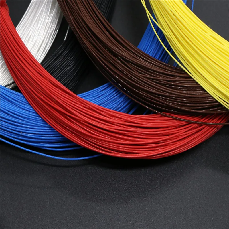 

Teflon line 28AWG wire diameter 0.8mm high temperature silver plated wire headset line multi-color optional DIY electrical wire