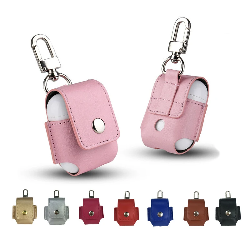 Портативный Airpods PU кожаный чехол защитный для переноски беспроводной Bluetooth