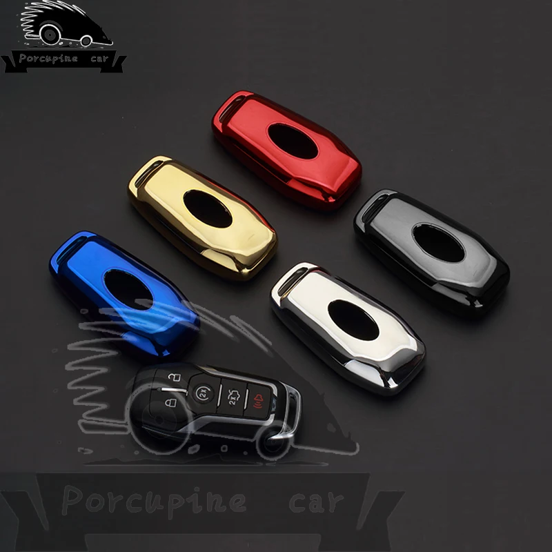 Цветной чехол для ключа из ТПУ 2015 2016 FORD FUSION MONDEO MUSTANG F 150 LINCOLN EDGE EXPLORER MK 4 кнопки 5